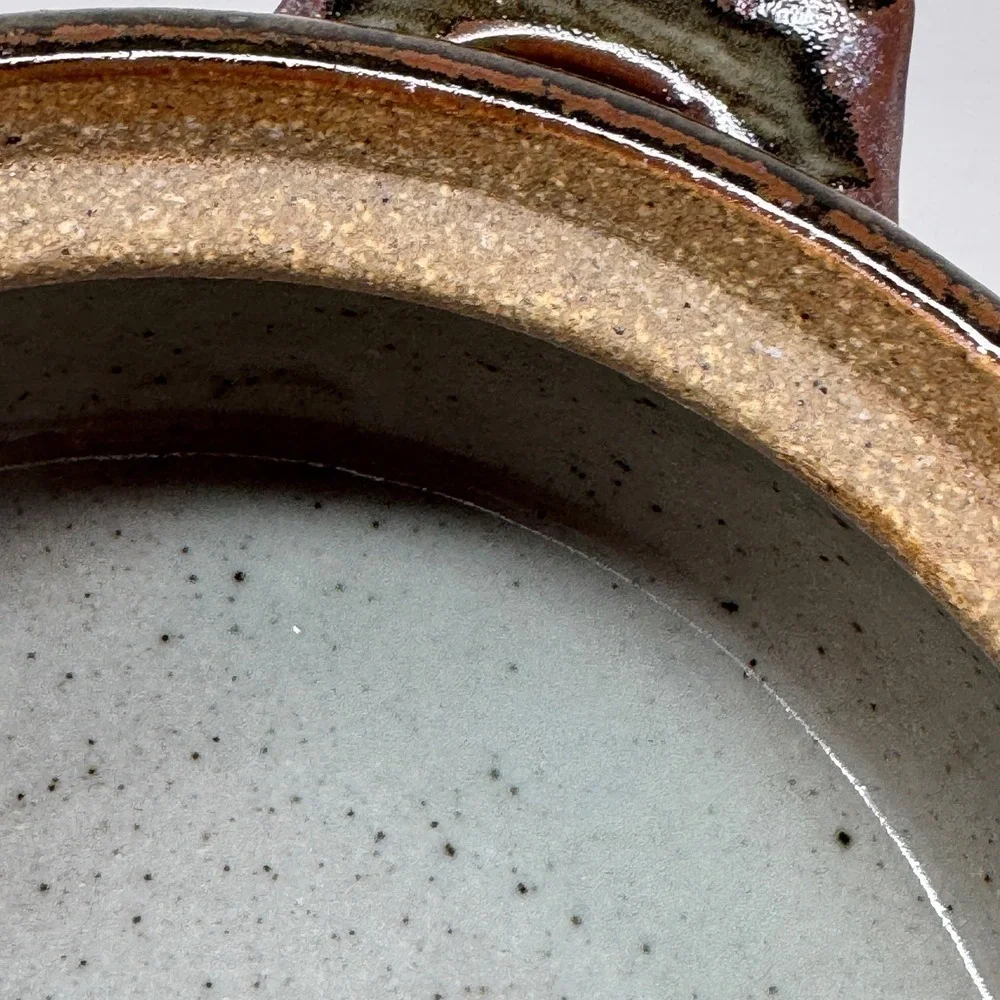 Handmade Ceramic Casserole Pot with Lid Rustic Stoneware Kitchenware‎ Farmhouse